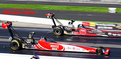 (near lane) Duane Shields vs (far lane) Rachel Meyer